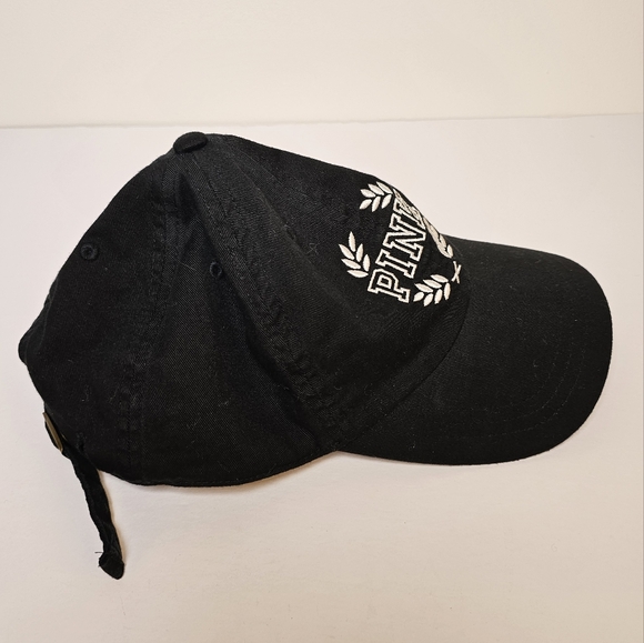 Victoria Secret Pink black embroidered cotton baseball cap - Picture 3 of 8